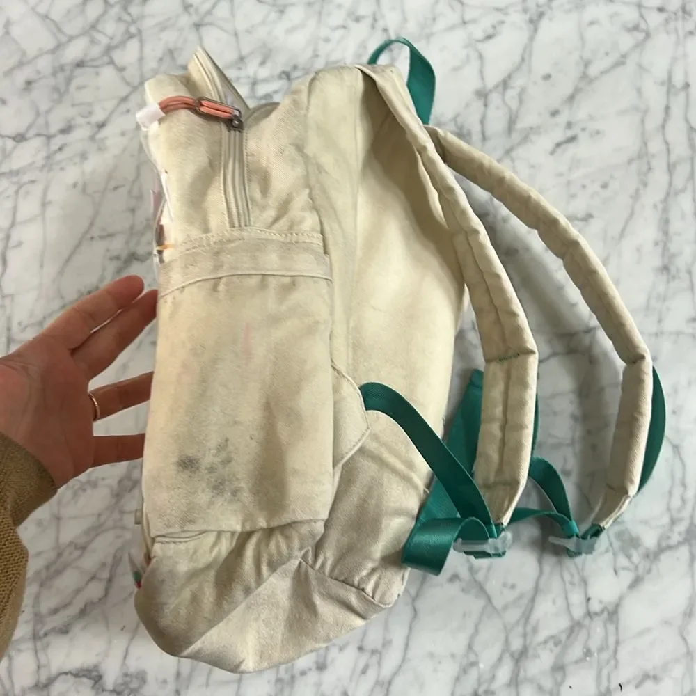 STATE Kids Backpack in White with Multicolor Confetti